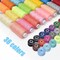 72-Piece Sewing Thread Set – 36 Colors with Matching Prewound Bobbins and Case, 550 Yards per Polyester Thread, Popular Colors for Hand and Machine Sewing
